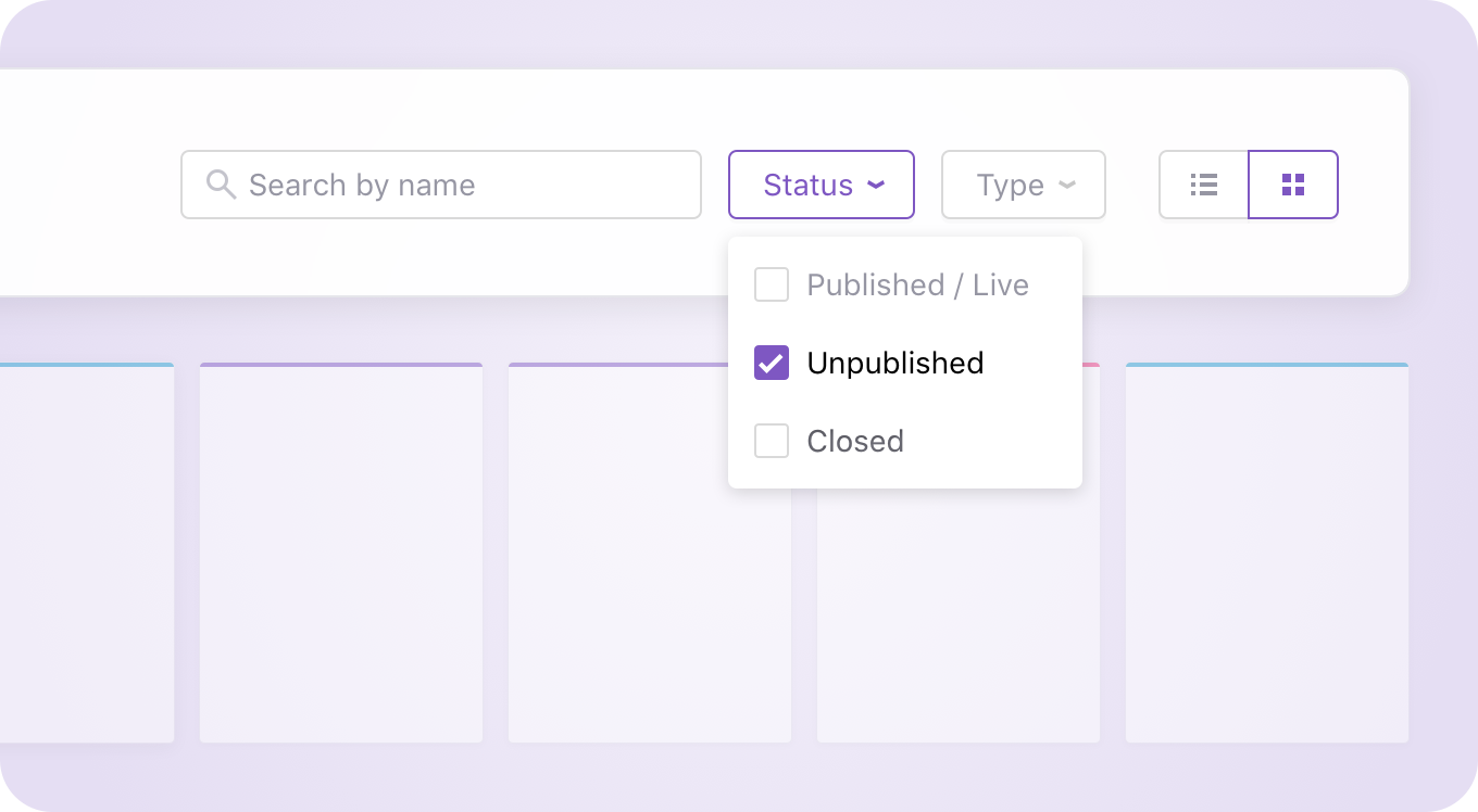 Dashboard Filters